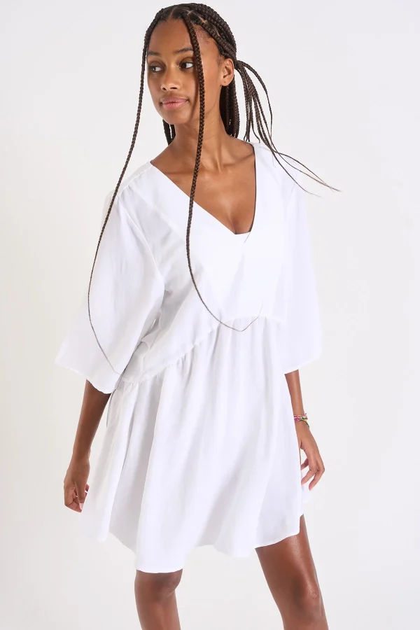 Authentic Original licence Banana Moon Robe Fluide Et Ample Blanche Agathe Holidays 1