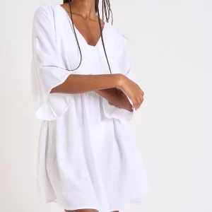 Authentic Original licence Banana Moon Robe Fluide Et Ample Blanche Agathe Holidays 9