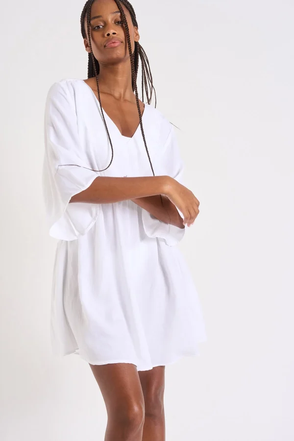 Authentic Original licence Banana Moon Robe Fluide Et Ample Blanche Agathe Holidays 3