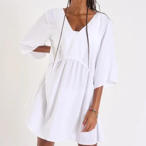 Authentic Original licence Banana Moon Robe Fluide Et Ample Blanche Agathe Holidays 11