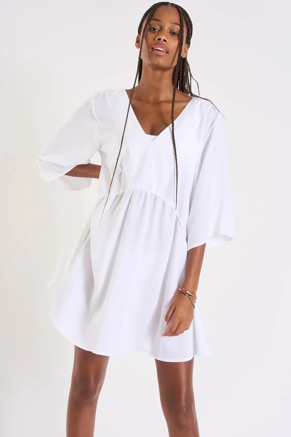 Authentic Original licence Banana Moon Robe Fluide Et Ample Blanche Agathe Holidays 4