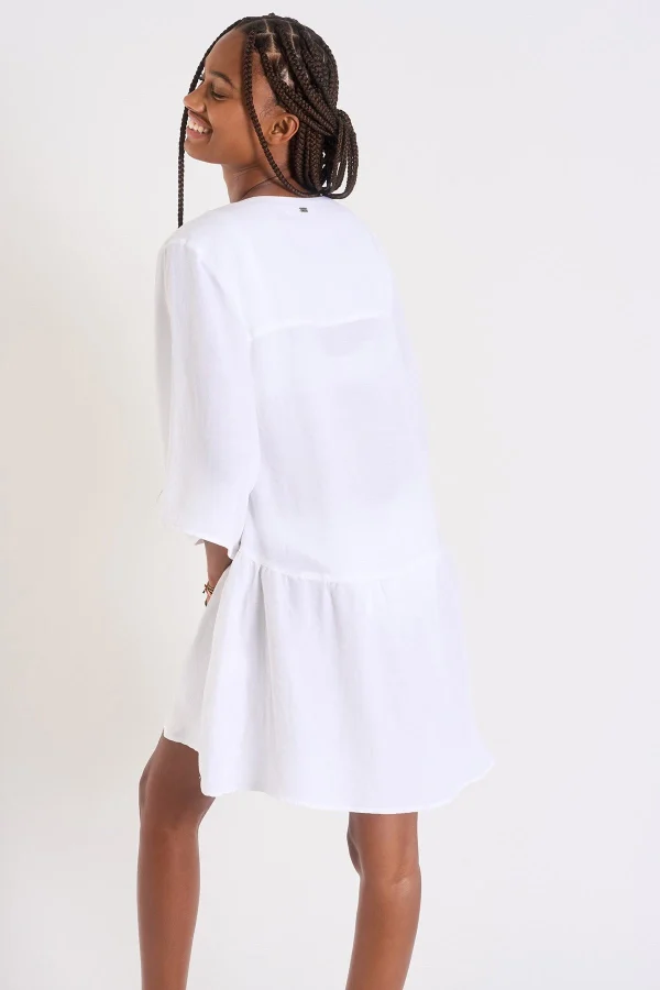 Authentic Original licence Banana Moon Robe Fluide Et Ample Blanche Agathe Holidays 6