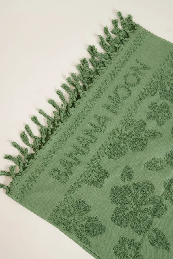 styles dernier cri Banana Moon Serviette De Plage Coloris Vert Cheryll Petals 1