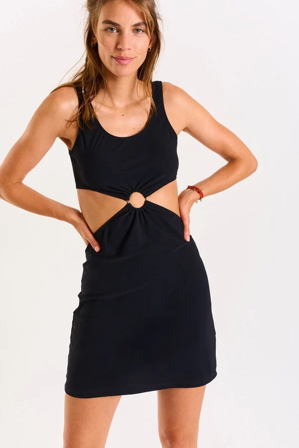 Banana Moon Robe De Plage Noire Anneau DALVA BLACK Pas Cher Magasin Soldes 3