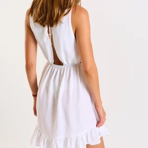 magasins pour Banana Moon Robe Ouverte Blanche Elvina Holidays 15