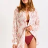 Banana Moon Tunique Chemise Blanche à Palmiers Oranges Gary Branson soldes pas cher 23