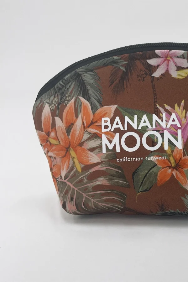 Banana Moon Pochette Marron Fleuris Graphite Sunrama à prix d'occasion 3
