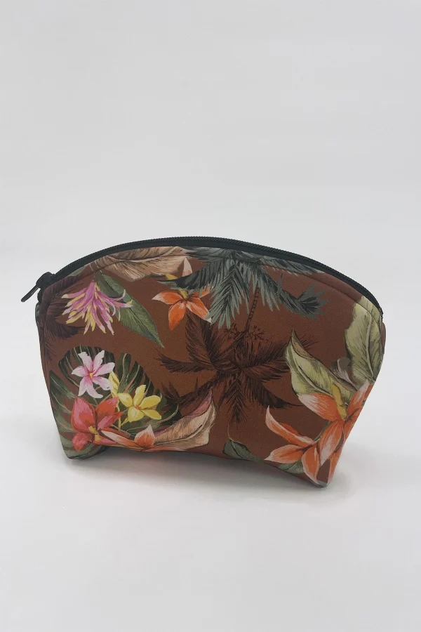Banana Moon Pochette Marron Fleuris Graphite Sunrama à prix d'occasion 4