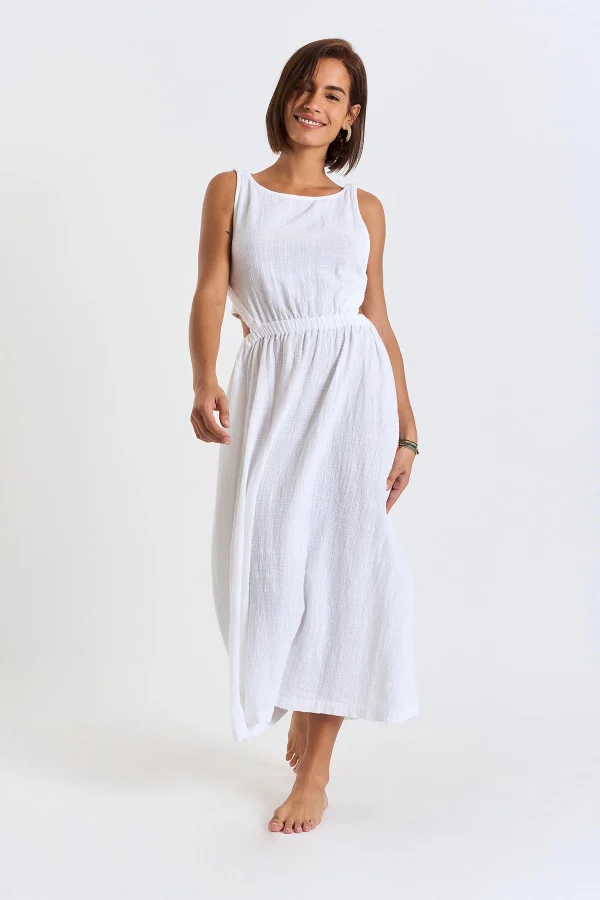 Service Clients Dédié Banana Moon Robe Longue Blanche Sophistiquée HELOISE CHERYLL 3