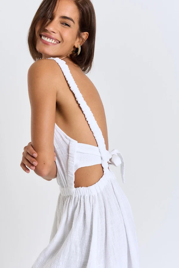 Service Clients Dédié Banana Moon Robe Longue Blanche Sophistiquée HELOISE CHERYLL 5