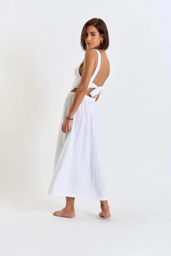Service Clients Dédié Banana Moon Robe Longue Blanche Sophistiquée HELOISE CHERYLL 6