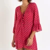 magasin en ligne france Banana Moon Robe Tunique Courte Rose HOALA TALANGAVOIL 20