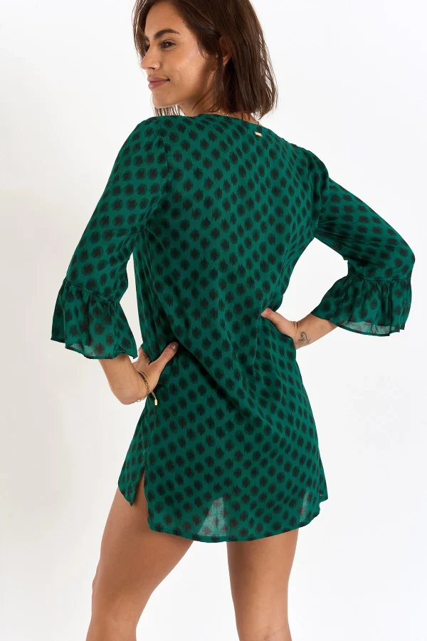 Banana Moon Robe Tunique Courte Verte HOALA TALANGAVOIL à prix d'occasion 5