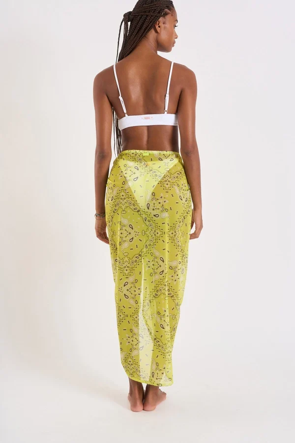 Banana Moon Jupe Paréo Imprimé Bandanas Vert Anis Lenai Benitatul le grand escompte 6