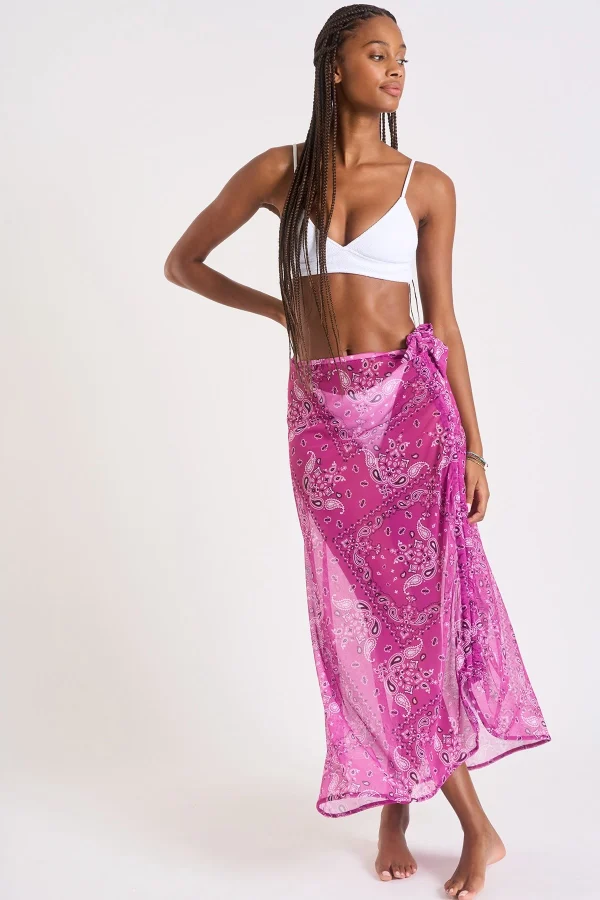 Banana Moon Jupe Paréo Imprima Bandanas Fushia Lenai Benitatul Top ventes 1