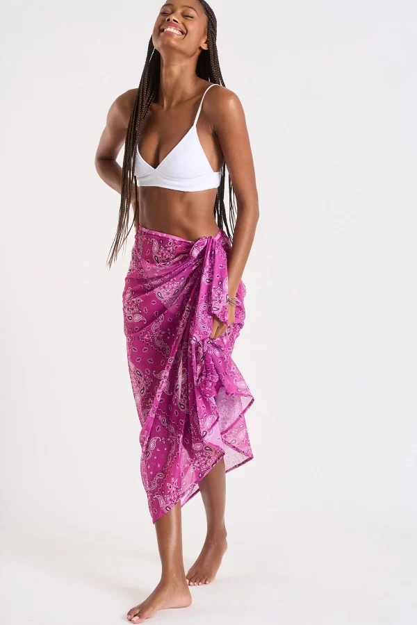 Banana Moon Jupe Paréo Imprima Bandanas Fushia Lenai Benitatul Top ventes 4