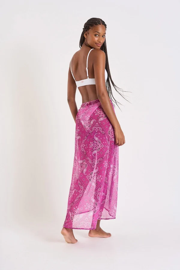 Banana Moon Jupe Paréo Imprima Bandanas Fushia Lenai Benitatul Top ventes 6