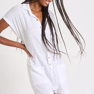 acheter en ligne Banana Moon Robe Chemise Manches Courtes Blanche NATAL CHERYLL 8