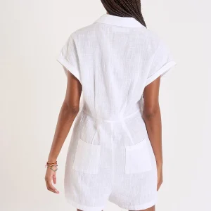 acheter en ligne Banana Moon Robe Chemise Manches Courtes Blanche NATAL CHERYLL 12