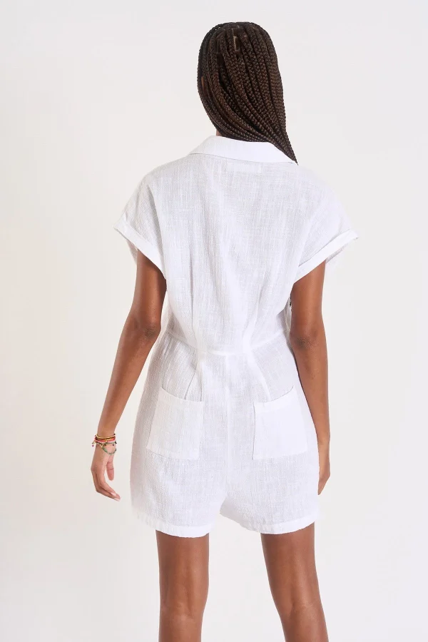 acheter en ligne Banana Moon Robe Chemise Manches Courtes Blanche NATAL CHERYLL 5