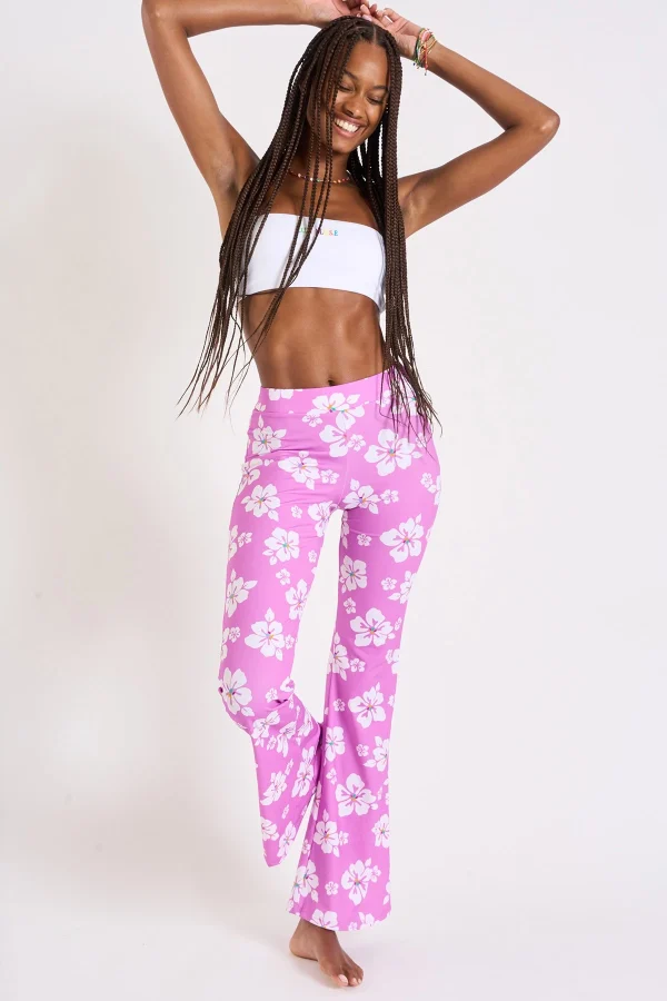 grossiste en ligne Banana Moon Pantalon Lilas Imprimé Fleur Noelo Islandgirl 1