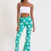 Banana Moon Pantalon Vert Imprimé Fleur Noelo Islandgirl site soldes 19