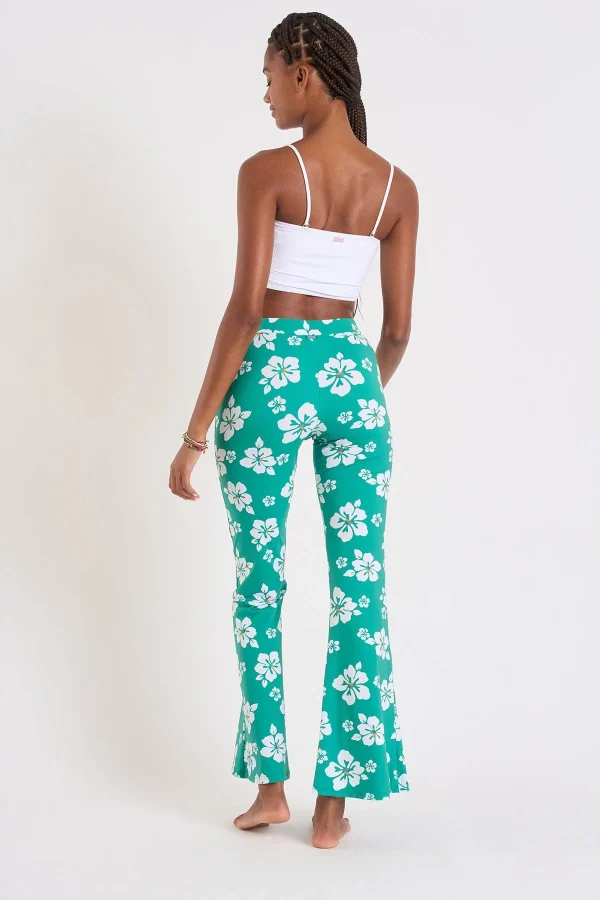 Banana Moon Pantalon Vert Imprimé Fleur Noelo Islandgirl site soldes 4