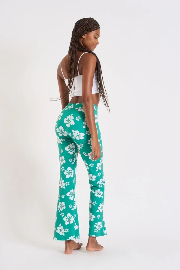 Banana Moon Pantalon Vert Imprimé Fleur Noelo Islandgirl site soldes 5