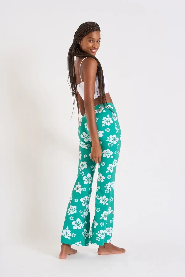 Banana Moon Pantalon Vert Imprimé Fleur Noelo Islandgirl site soldes 6