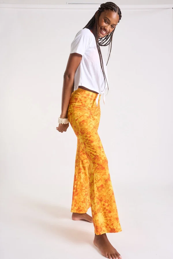 Banana Moon Pantalon évasé Orange Tie-and-dye Noelo Smiledye meilleure qualité 5