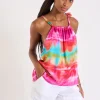 Banana Moon Top Col Montant Rose Tie-and-dye OASIS MERIDASILK soldes pas cher 16