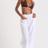 Banana Moon Pantalon évasé Blanc élastique SCUBY CHERYLL luxe soldes 25