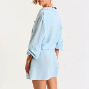nouveau produit Banana Moon Robe Tunique Courte à Manches Longues Bleue Sundy Holidays 15