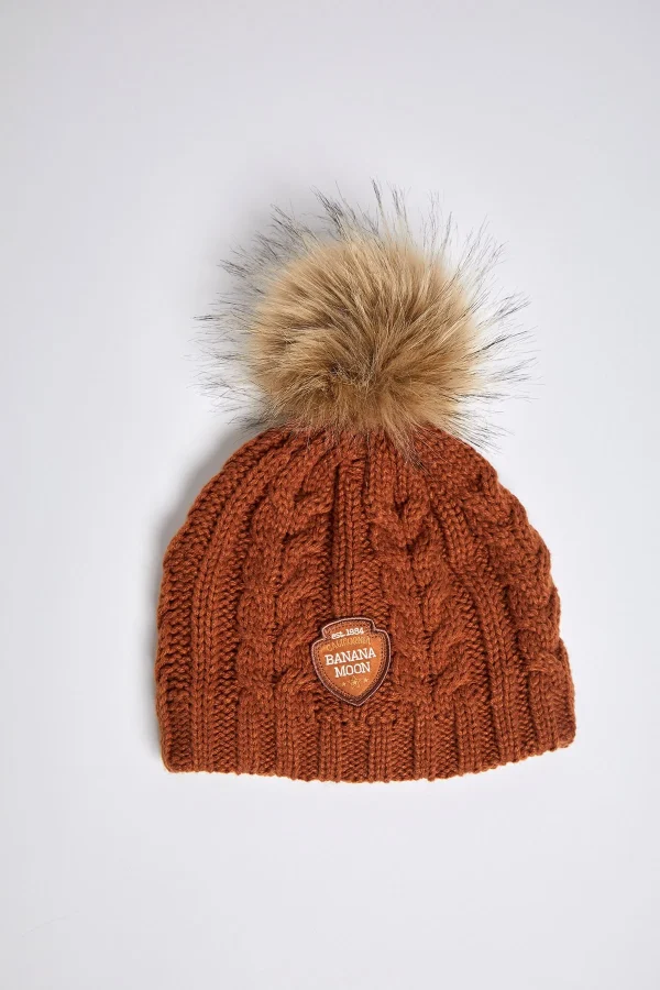 Banana Moon Bonnet Torsadé Femme Camel DOTTI LEMONWOOD achat pas cher 1