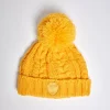 Réductions Banana Moon Bonnet Femme Jaune Avec Torsades Et Pompon HOWSON YAMOUR 13