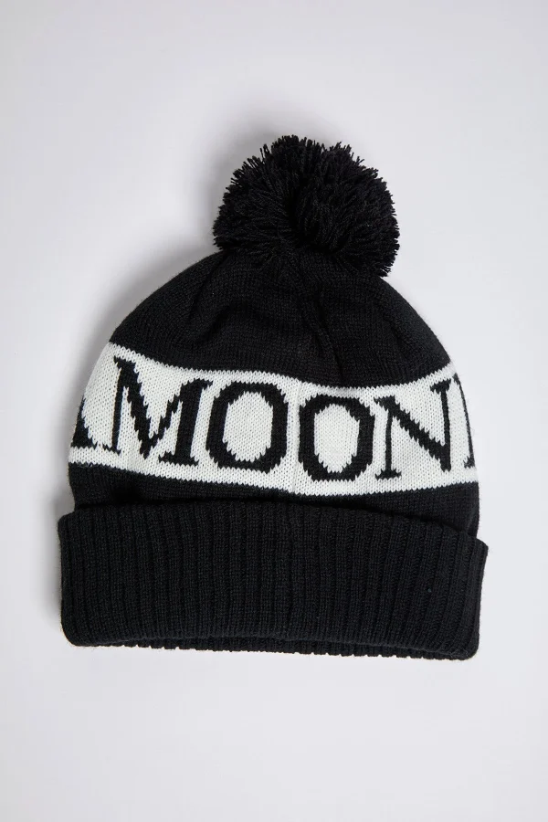 soldes ligne Banana Moon Bonnet “sport” Femme Noir Avec Pompon Laine SAYAN MIHAEL 3