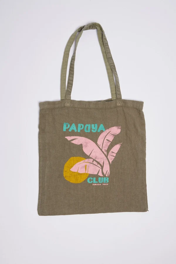 Banana Moon Totebag En Lin Kaki Toteclub beauté 4