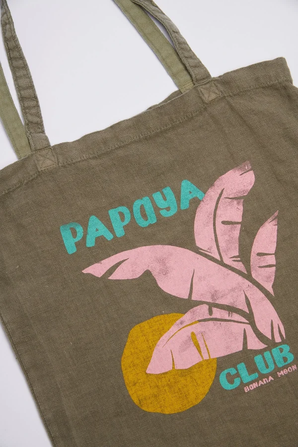 Banana Moon Totebag En Lin Kaki Toteclub beauté 5