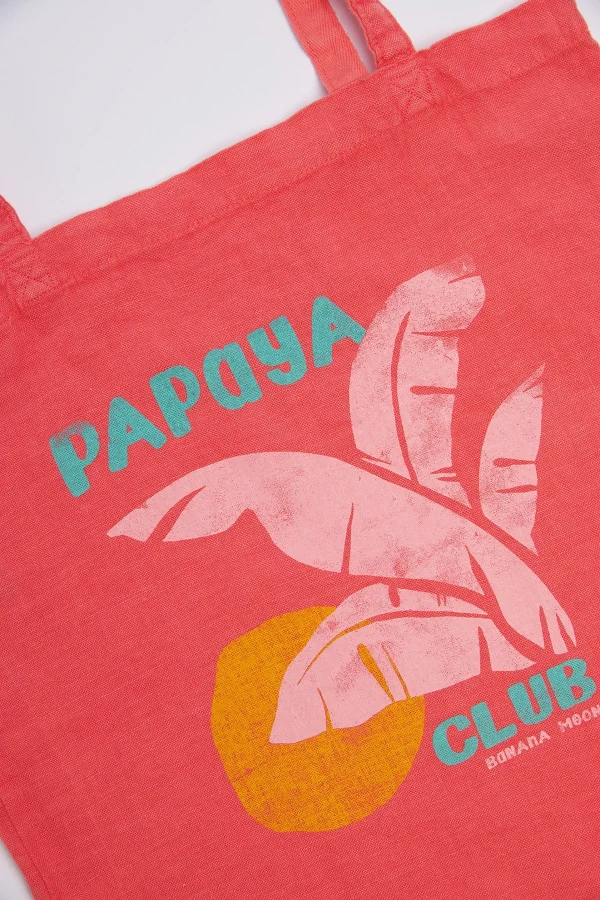 Banana Moon Totebag En Lin Rose Toteclub pas cher en vente 4