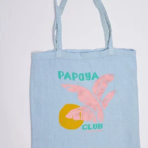 Banana Moon Totebag En Lin Bleu Ciel Toteclub à prix d'occasion 17