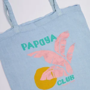 Banana Moon Totebag En Lin Bleu Ciel Toteclub à prix d'occasion 19